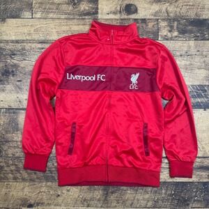 Liverpool FC Track Jacket Red Soccer Football Tracksuit Zip‎ Up Mens Size S